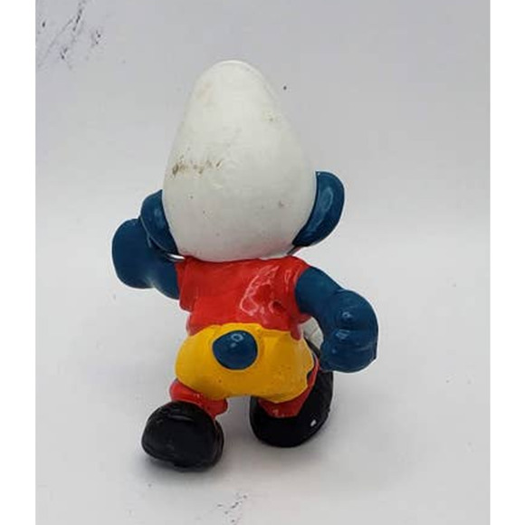 Smurf Soccer Smurf 20035 Peyo Vintage 1980s - Picture 3 of 7